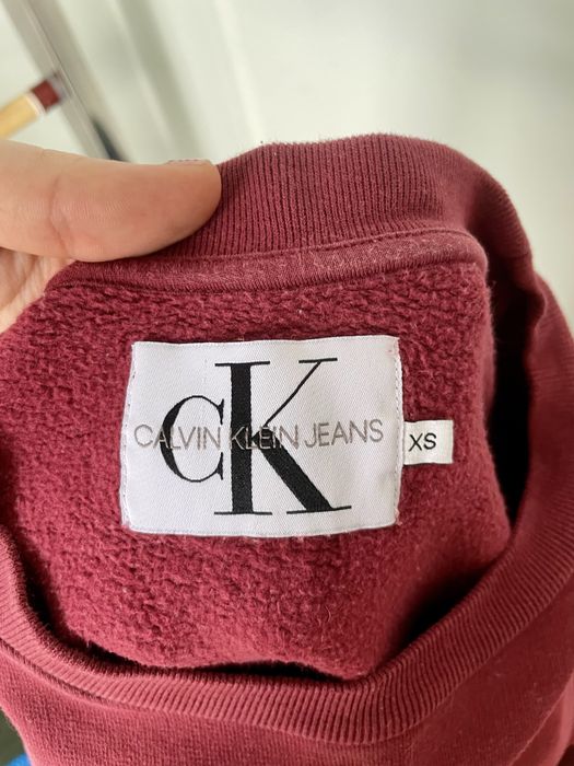 Оригінальний світшот Calvin Klein оригінал кофта кельвін кляйн бордова XS-S