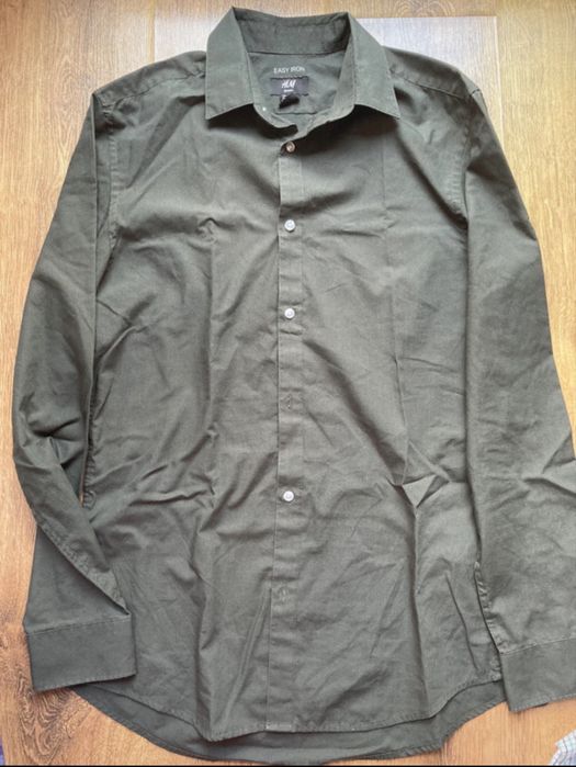 Khaki koszula H&M slim fit rozm. S