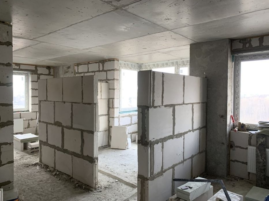 Перегородки ,газобетон,перепланировка,перестенки,укладка газобетона