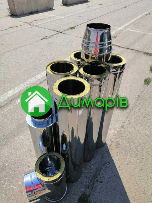 Утеплені димоходи з нержавійки / Труба сендвіч / Димар від виробника