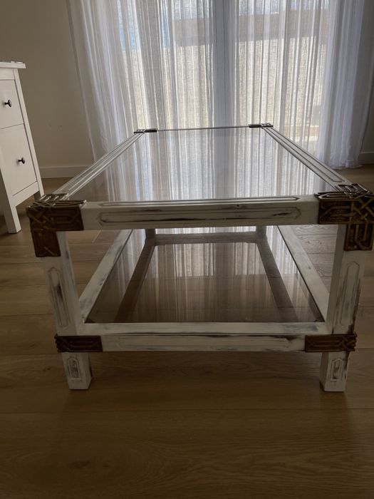 Mesa de centro com dois vidros