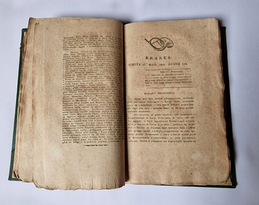 Czasopismo Krakus 1822, ponad 70 numerów w tym pierwsze, wielki unikat