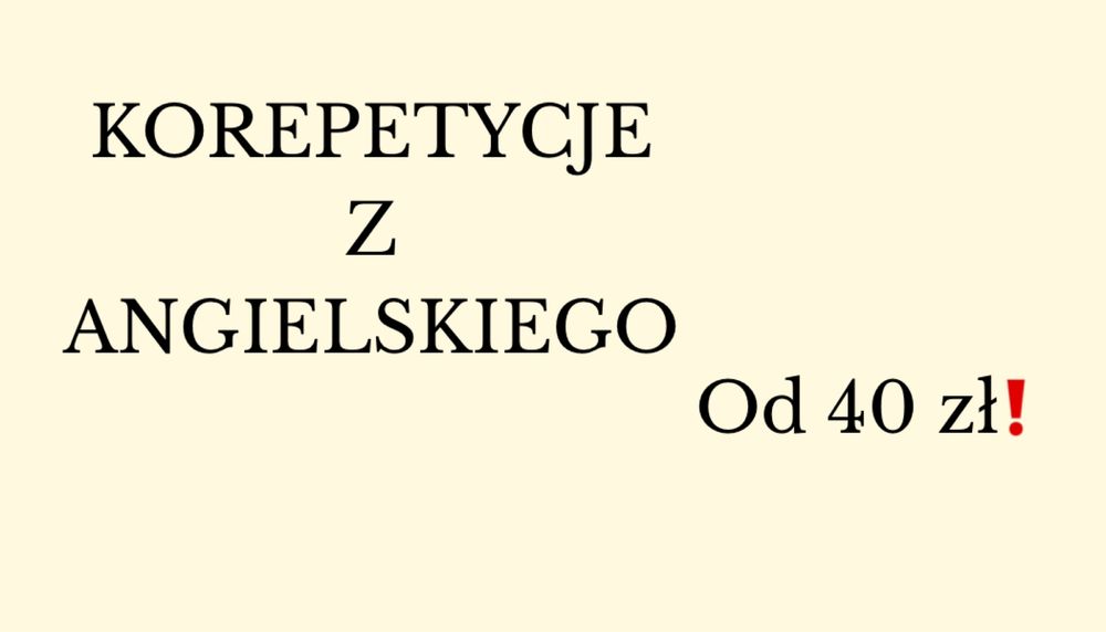 Korepetycje z angielskiego