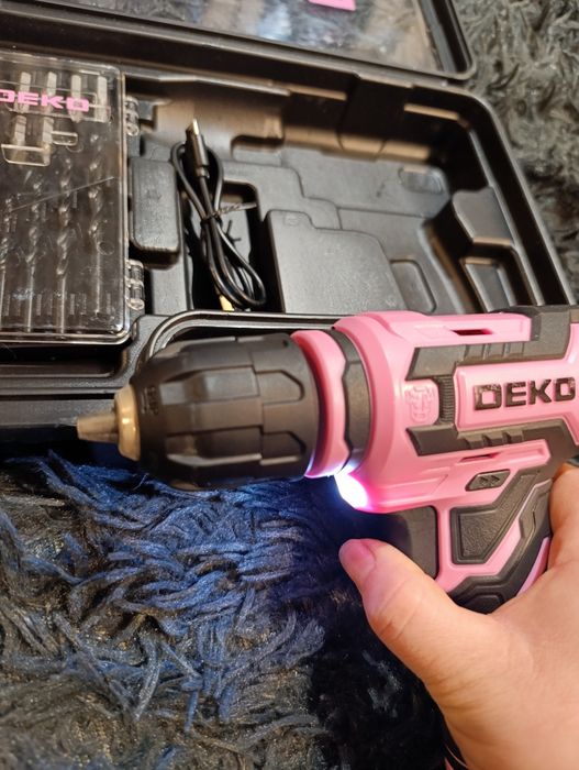 Różowa wiertarko wkrętarka 12v