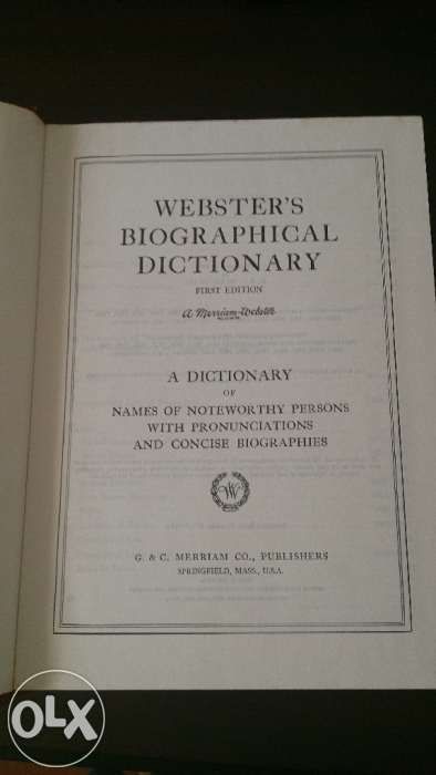 Coleção de três dicionários Webster