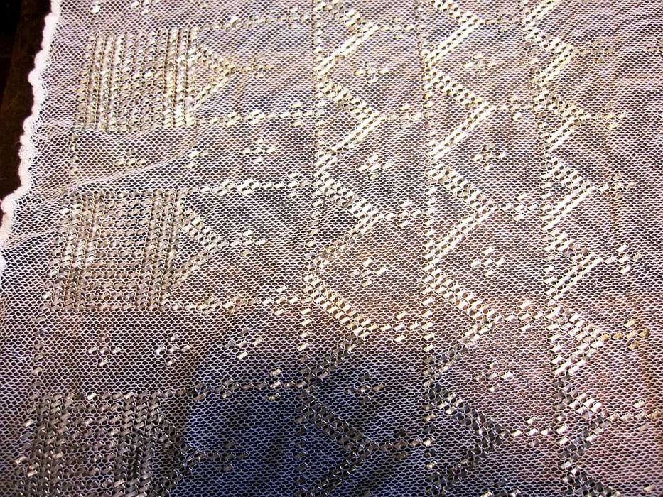 antigo pano de altar feito à mão em fio de prata