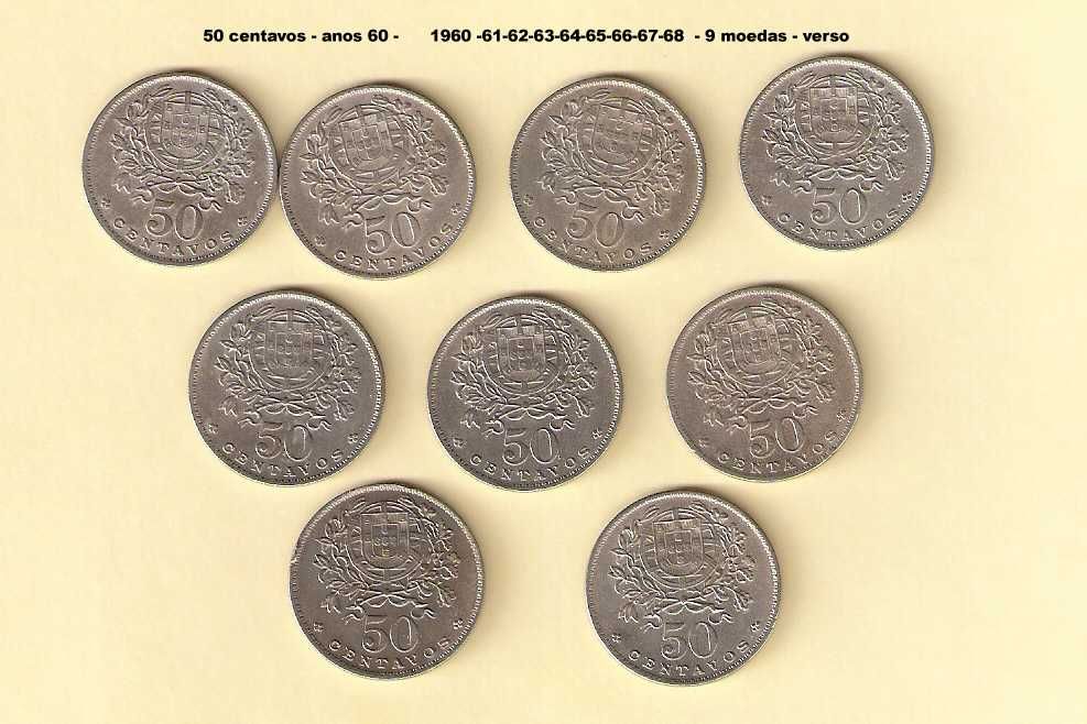 Moedas de 50 centavos anos 60