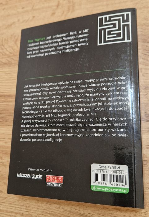 Książka Życie 3.0 Czlowiek w Erze Sztucznej Inteligencji  Max Tegmark