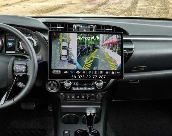 Магнитола HILUX Toyota SURF Хилюкс GPS Tesla 2 дин CarPlay Android 15