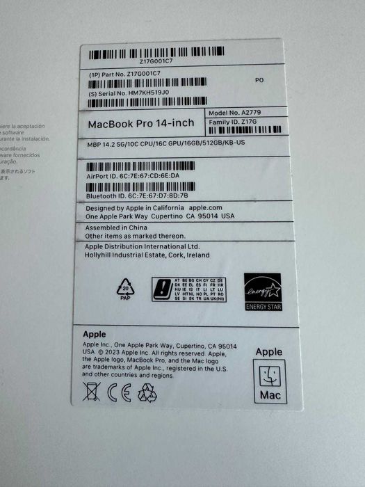 MacBook Pro 14' M2 16GB 512GB (2023)