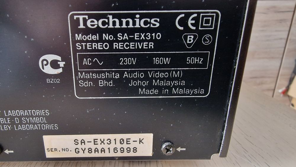 Amplituner  Technics Dolby Pro Logic SA-EX310  sprawny, kable