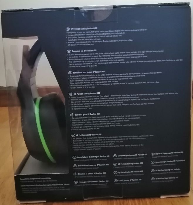 Auscultadores Gaming HP Pavilion 400-novos, 2 anos de garantia