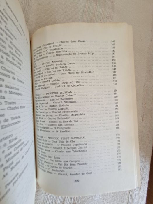 livro português sobre o cineasta Charles Chaplin
