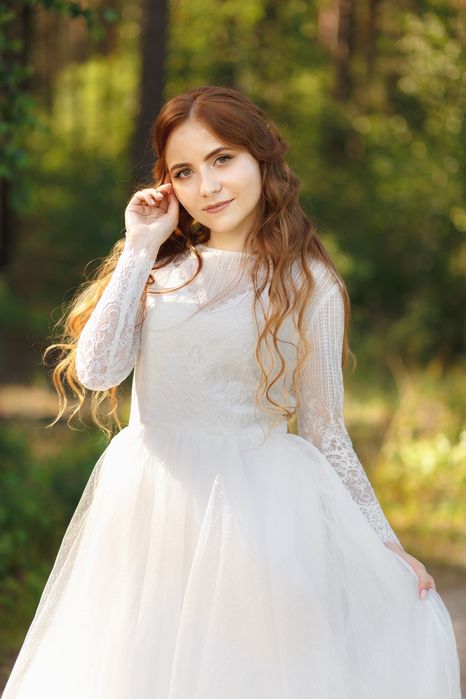 Сукня айворі, на розпис, випускний, вінчання