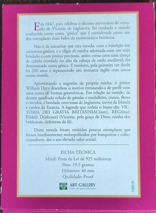 Medalha em Prata 925 "Victoria"