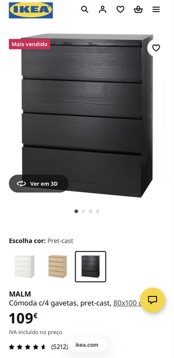 Cómoda com 4 gavetas Ikea