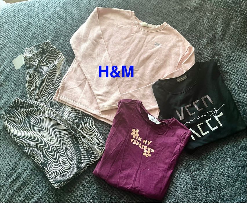 Komplet ubrań młodzieżowych H&M 10/12l nowe używane dres