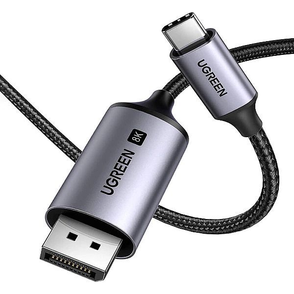 Kabel Ugreen Cm556 ze złączami Usb-c i DisplayPort 8k o długości 2 m -