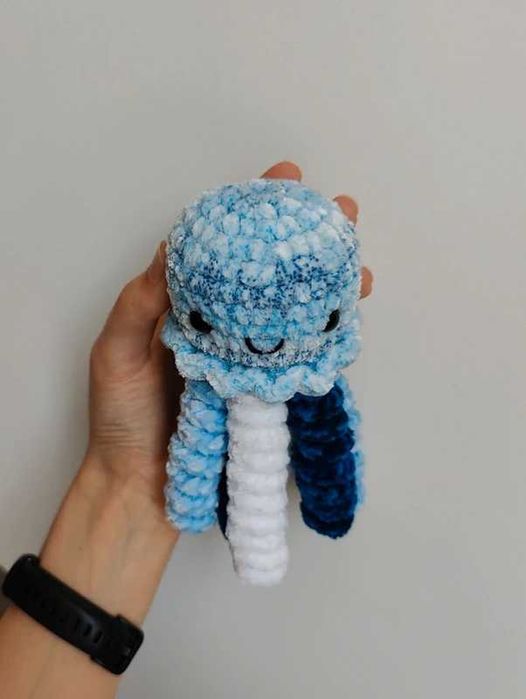 Jellyfish | Medusa Azul em Crochet | Amigurumi