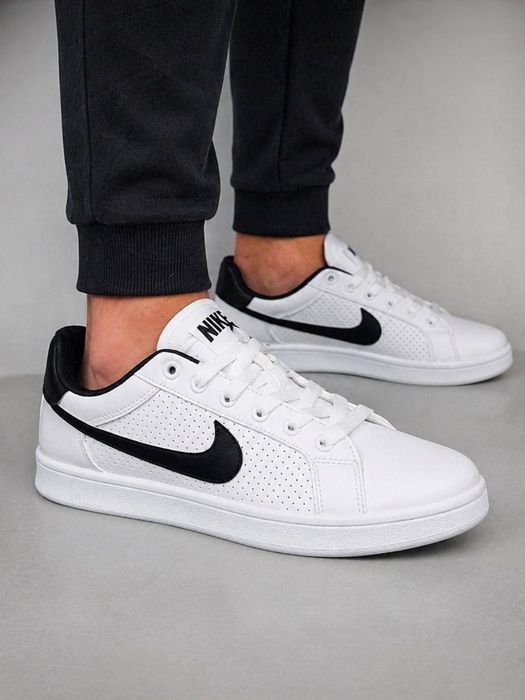 Летние перфорированые красовки найк / мужские кожаные кроссовки Nike / белые легкие кросивки найк nike / повседневные красавки найк