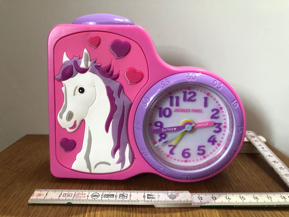 JACQUES FAREL дитячий будильник ACB 717HS, дівчата, рожевий/ конячка