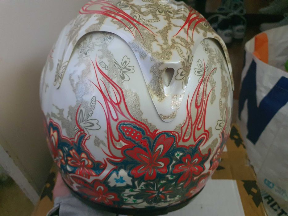 Lindo capacete mota flores Suomy tamanho XL