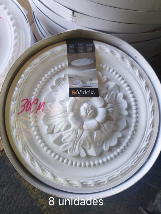 Lote 48 Rosetas de Teto Vidella 30/40/46/57cm Novas - Stock