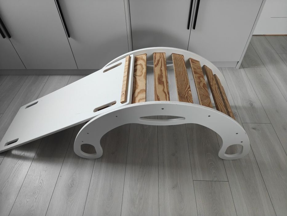 Bujak drabinka zjeżdżalnia Montessori drewniany