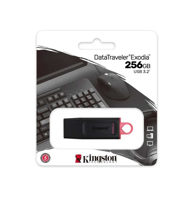 Pen USB 3.2 Kingston DataTravel Exodia DTX 256GB (Novo)