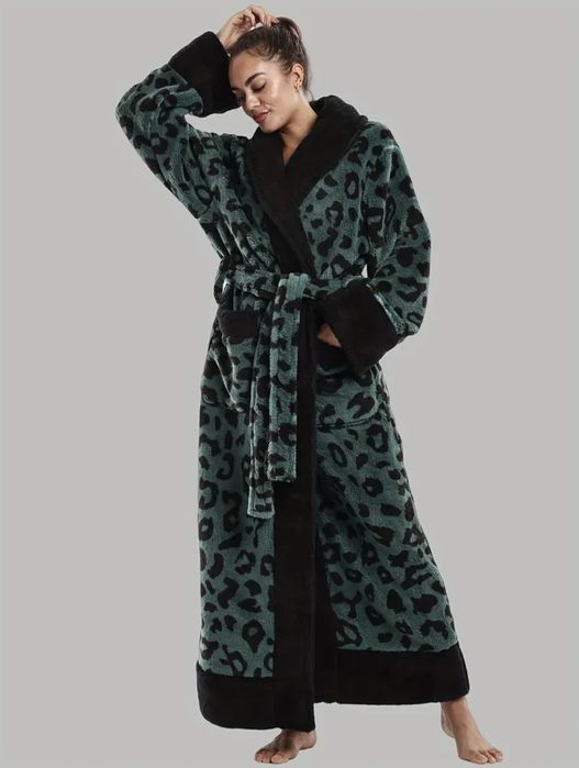 Тёплый уютный длинный халат Oversize