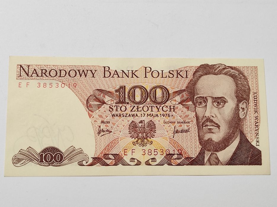 Banknot PRL 100 zł 1976