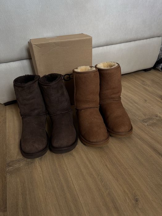 Женские сапоги ugg classic бежевые и коричневые размер 39