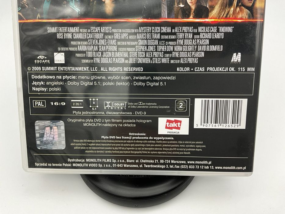 Zapowiedź DVD, Knowing, Thriller/Science-fiction 2009, Nicolas Cage