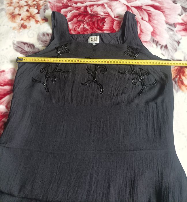Mała Czarna/M&S Mode/100%Wiskoza/Roz 44/Boho/Koraliki