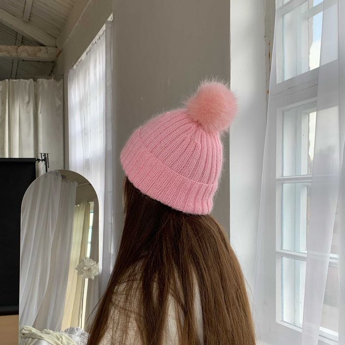 Вʼязана шапка «рожевий капкейк», 100% мериносова вовна, ручна робота