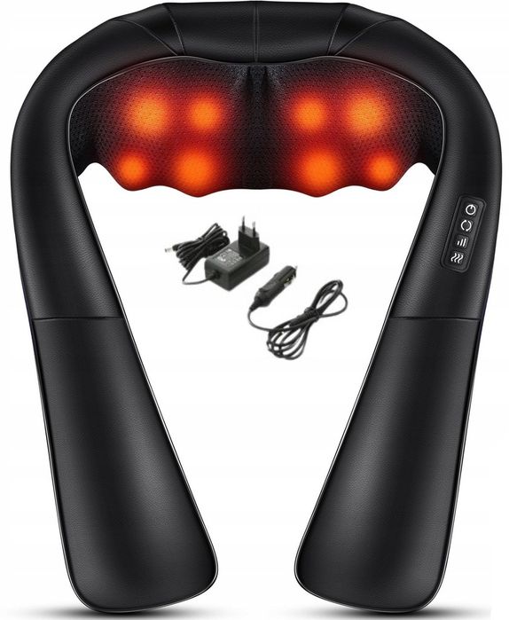 Masażer Shiatsu Szyi Pleców Karku Ogrzewanie 8 Kul 230/12V