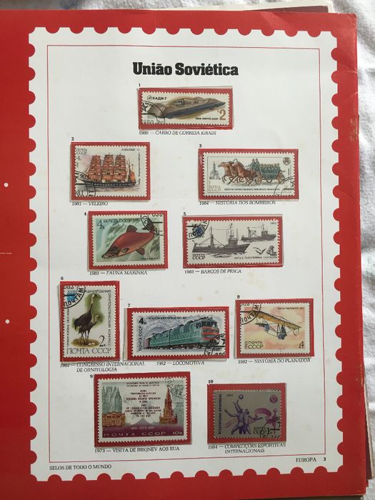 Coleção Selos de Todo o Mundo - Nova Cultural - Completa