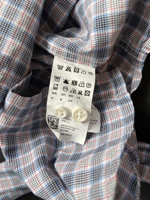 Biało niebieska męska koszula rozmiar S Hugo Boss w kratę