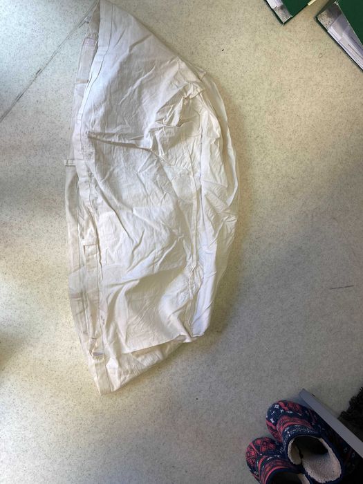 saco de pano branco para cesto