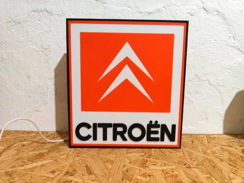 Lightbox luminaria decorativa Citroen 1985