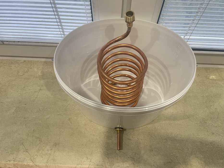 Змеевик теплообменник охладитель медный, диаметр трубки 10-13-16мм