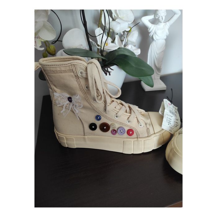 Trampki dziewczęce Eco aware ozdobione handmade 36