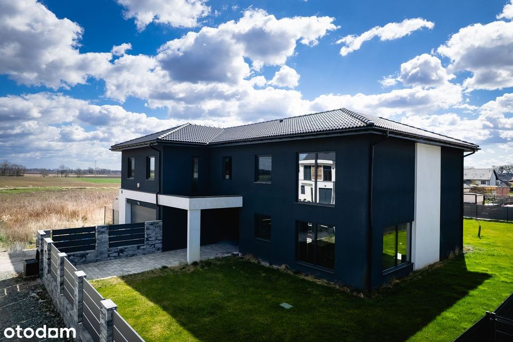 Nowoczesny dom wśród pól, ok. 280 m², działka 1000 m² - Domasław