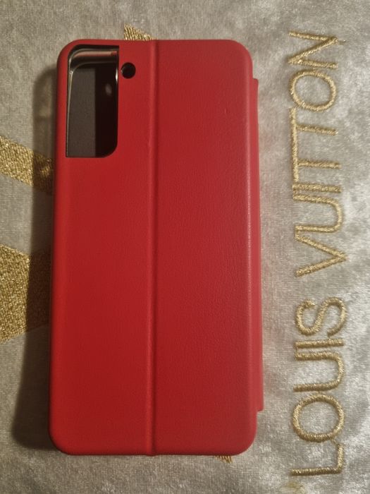 Futerał magnetyczny etui na telefon S21 czerwony