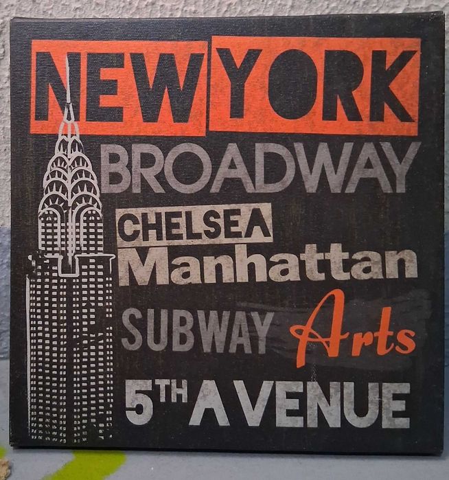 3 Quadros em Tela / 3 Paintings on Canvas -  New York, Paris, London