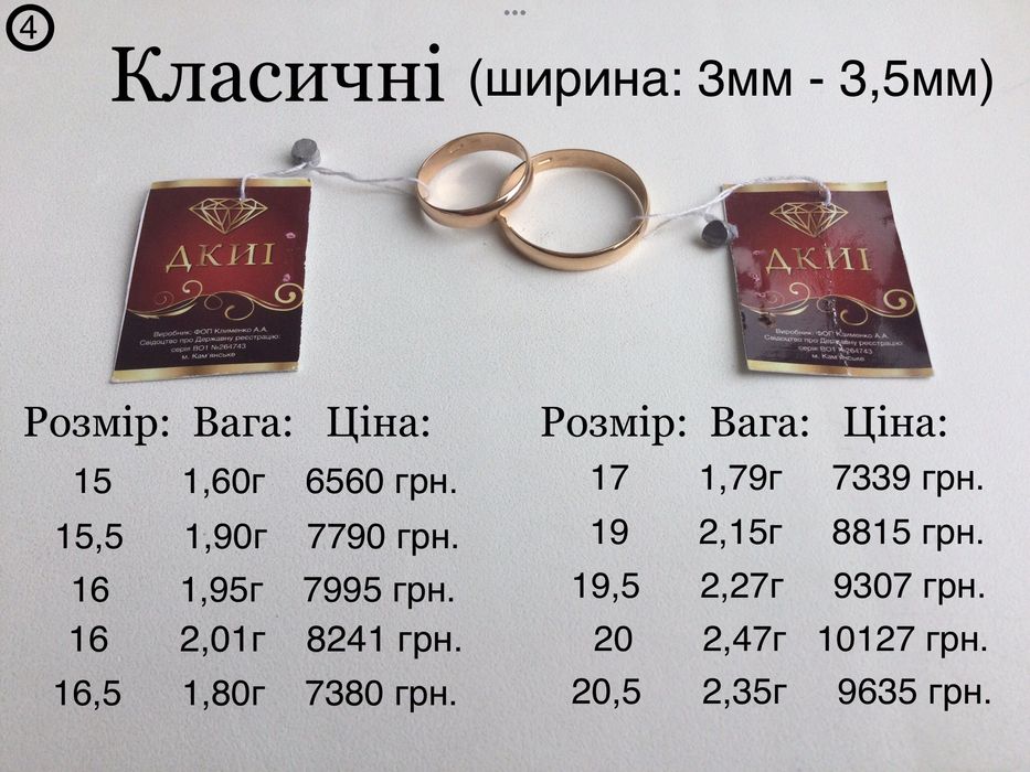 Обручальные кольца. Золото 585 пробы. Все размеры. Новые.