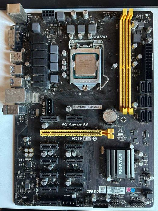 TB250 - BTC Pro + pentium g4400 + intel куллер