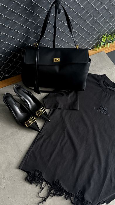Чорні слінгбеки/ лодрчки/ туфлі/ мюлі Balenciaga
