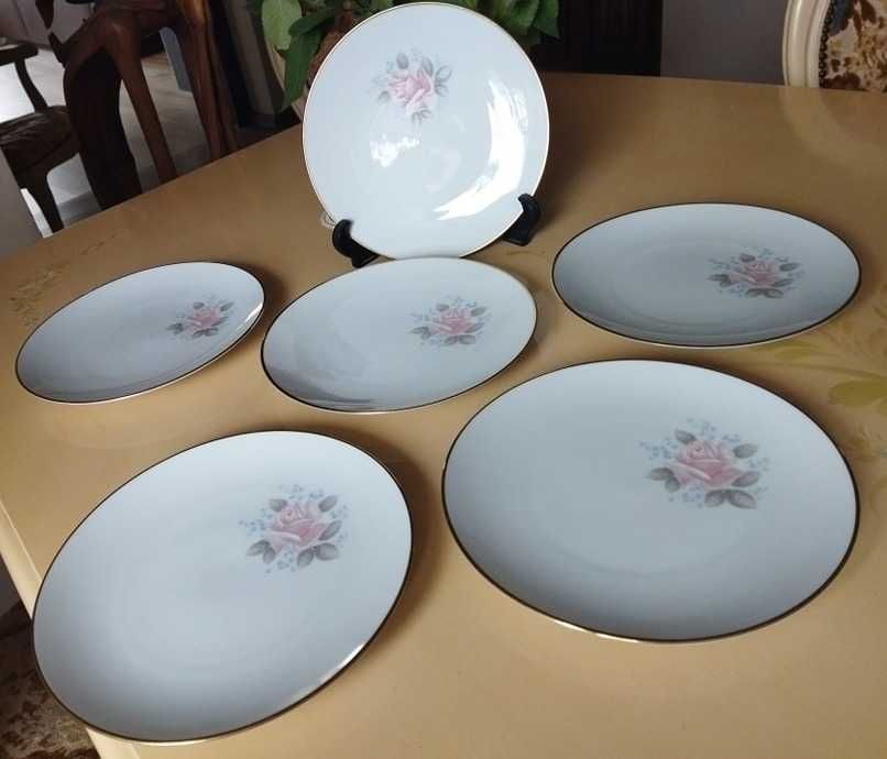 Talerze Noritake China Roseville 21cm talerz 6 sztuk