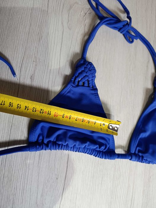 chabrowy kobaltowy stanik A/B strój kąpielowy góra stroju S niebieski